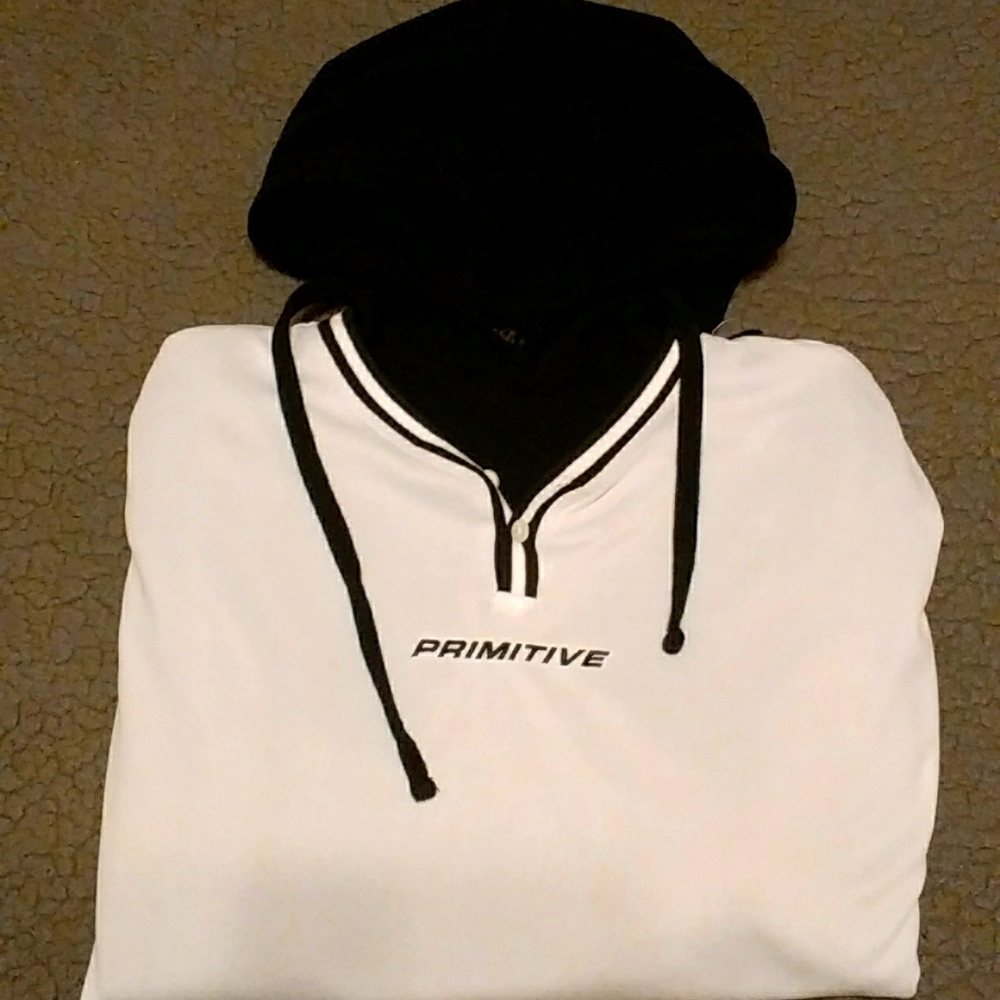Primitive 2Fer Black and White Baseball Hoodie